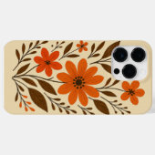 レトロオレンジフローラルパターン Case-Mate iPhoneケース (裏面 (横))