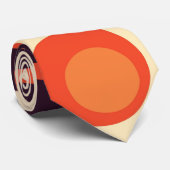 レトロオレンジブラウンフィフティーズ抽象芸術アート ネクタイ (ロール)