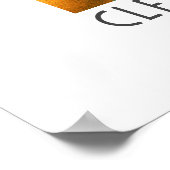 レトロオレンジブロッサムフルーツマーケット ポスター (角)