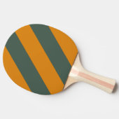 レトロオレンジラストはっきりしたストライプ 卓球ラケット (横)