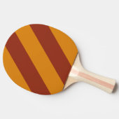 レトロオレンジラストはっきりした3ストライプ個 卓球ラケット (横)