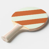 レトロオレンジ三はっきりしたストライプ 卓球ラケット (正面アングル)
