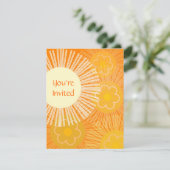 レトロオレンジ招待状 招待状 (スタンド正面)