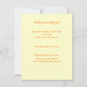 レトロオレンジ招待状 招待状 (裏面)