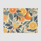 レトロオレンジ柄エフェメラデクページ 薄葉紙 (正面)