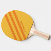 レトロオレンジ色のグルーブストライプ3個の名前 卓球ラケット (横)