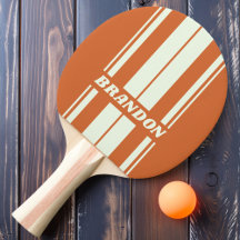 レトロオレンジ色デュアルストライプボード名