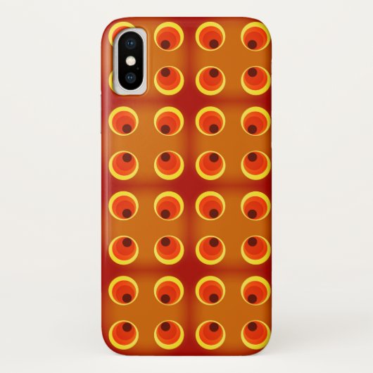 レトロオレンジ1970ケースメイトiPhoneケース Case-Mate iPhoneケース (裏面)