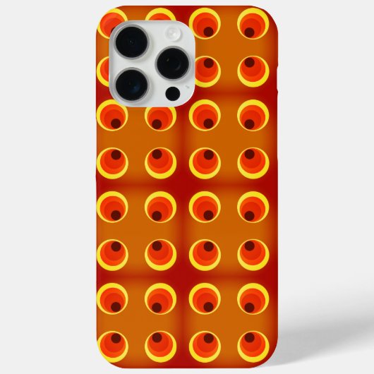 レトロオレンジ1970ケースメイトiPhoneケース Case-Mate iPhoneケース (裏面)