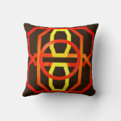 レトロオレンジ1970年代 クッション (裏面)