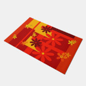 レトロオレンジ1970年代 ドアマット (アングル)