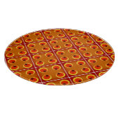 レトロオレンジ1970年代，パーソナライズされた文字 カッティングボード (角)