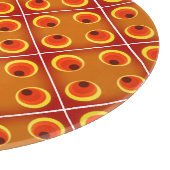 レトロオレンジ1970年代，パーソナライズされた文字 カッティングボード (角)