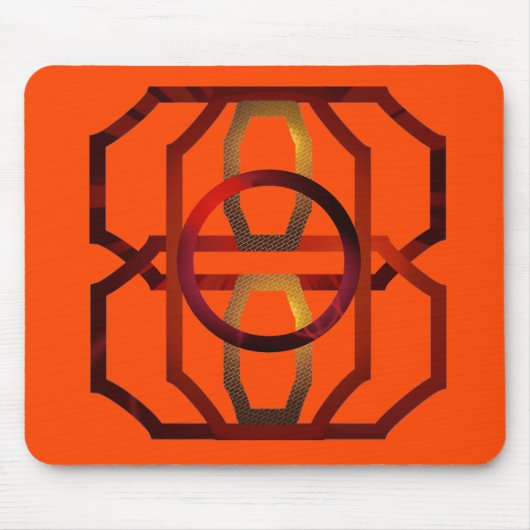 レトロオレンジ1970年代 マウスパッド (正面)