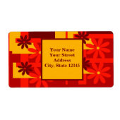 レトロオレンジ1970年代、個人設定 ラベル (正面)