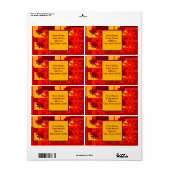 レトロオレンジ1970年代、個人設定 ラベル (フルシート)