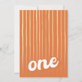 レトロオレンジ1st誕生日招待状 招待状 (裏面)