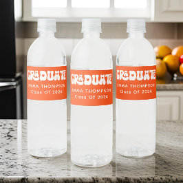 レトロオレンジ2024年大学院 ペットボトルラベル