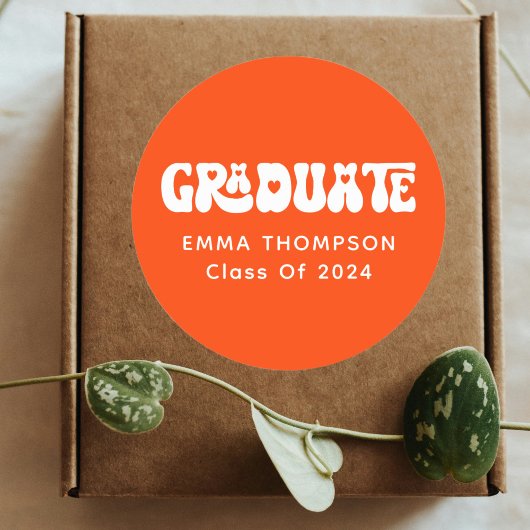 レトロオレンジ2024年大学院 ラウンドシール