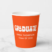 レトロオレンジ2024年大学院 紙コップ (正面)