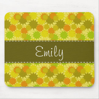 レトロオレンジ&グリーン マウスパッド