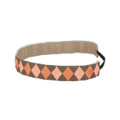 レトロオレンジ&ブラウン秋アーガイル アスレチックヘッドバンド (右)