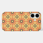 レトロオレンジ&ブラックキュート抽象芸術フローラルパターン Case-Mate iPhoneケース (裏面 (横))
