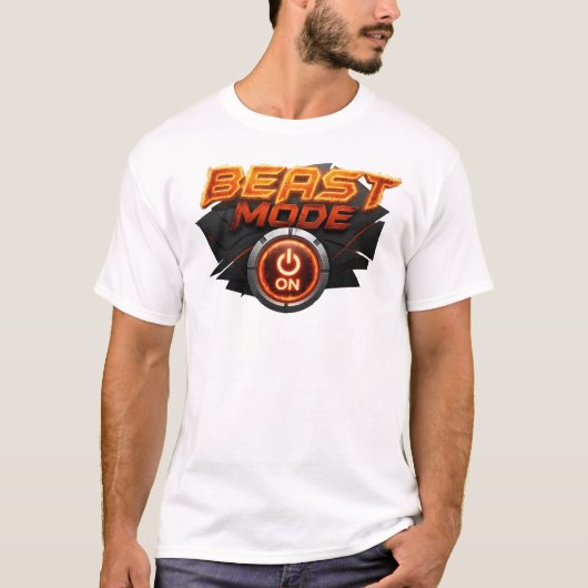 レトロオレンジ 獣モード起動 オリジナルデザイン Tシャツ (正面)