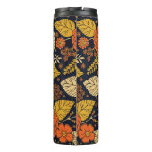 レトロオレンジ、黄、海軍フローラ  タンブラー (裏面)