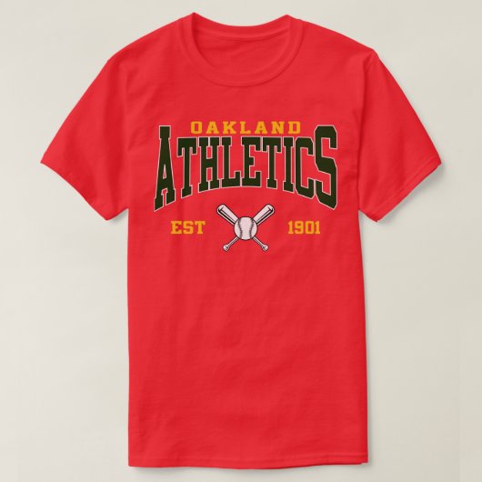 レトロオークランド野球 Tシャツ (デザイン正面)