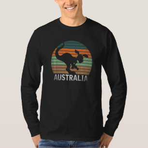 レトロオーストラリアKangarooオーストラリア動物オーストラリア Tシャツ