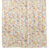 レトロオータムサークル シャワーカーテン (正面)