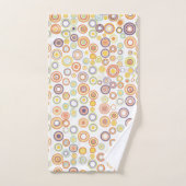 レトロオータムサークル バスタオルセット (ハンドタオル)