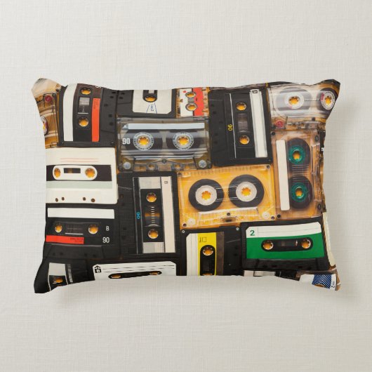 レトロオーディオカセットテープ アクセントクッション (正面)
