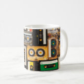 レトロオーディオカセットテープ コーヒーマグカップ (正面右)