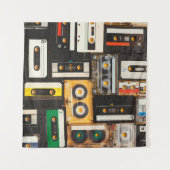 レトロオーディオカセットテープ タペストリー (正面(横))