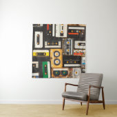 レトロオーディオカセットテープ タペストリー (インサイチュ(横))