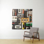 レトロオーディオカセットテープ タペストリー (インサイチュ)