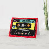 レトロオーディオカセットテープAny Age誕生日 カード (正面)