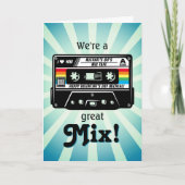 レトロオーディオカセットテ素晴らしープ「ミックス」バレンタイン カード (正面)