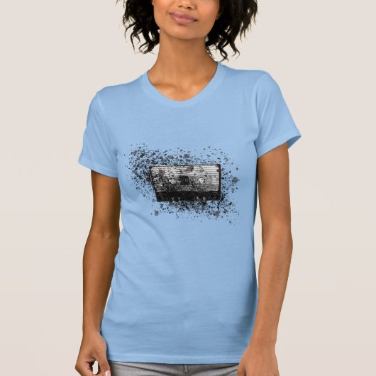 レトロオーディオカセット Tシャツ (正面)