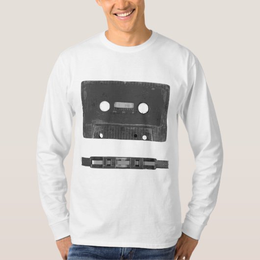 レトロオーディオカセット Tシャツ (正面)