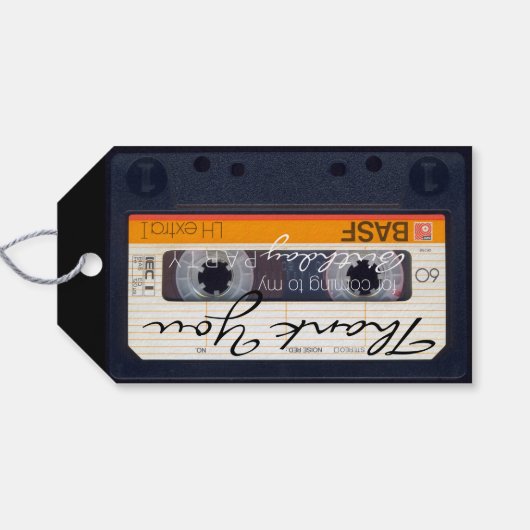 レトロオーディオタペ50歳の誕生日サンキューギフトラベル ギフトタグ (裏面横)