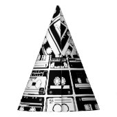 レトロオーディオテープ、古いパタファッションドーン。 パーティーハット (裏面)