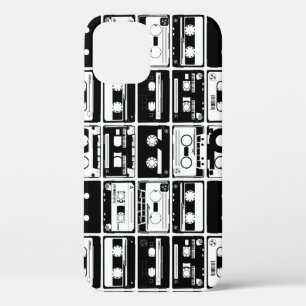 レトロオーディオテープ、古いパタファッションドーン。 iPhone 12ケース