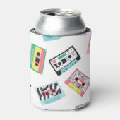 レトロオーディオテープ: 80sシームレス。 缶クーラー (缶正面)