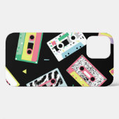 レトロオーディオテープ、80sスタイルパターン。 Case-Mate iPhoneケース (裏面 (横))