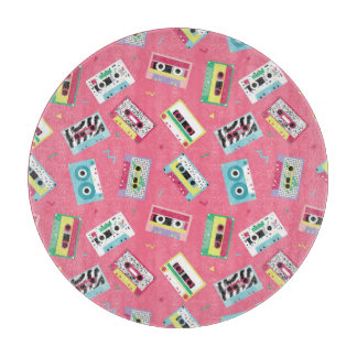 レトロオーディオテープ： 80sスタイル。 カッティングボード