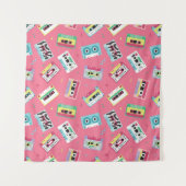 レトロオーディオテープ： 80sスタイル。 タペストリー (正面(横))