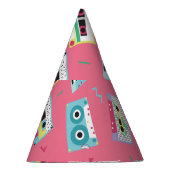 レトロオーディオテープ： 80sスタイル。 パーティーハット (右)